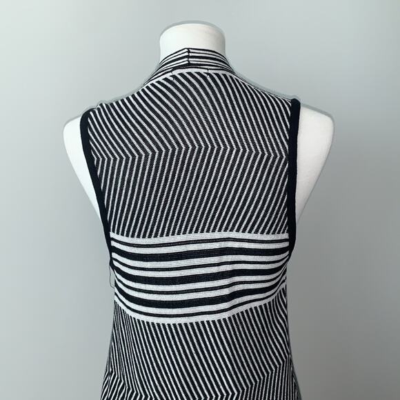 Premise Studio Open Front Drape Sleeveless Duster Cardigan Knit Sweater Sz M - Picture 7 of 8